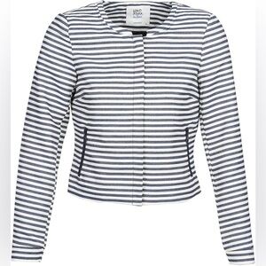 Vero Moda Navy and White Striped Blazer